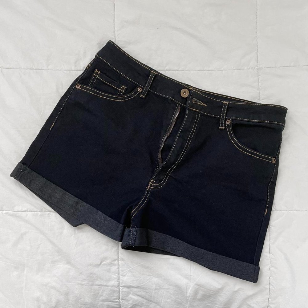 Dark wash denim jeans, jegging-esque fabric